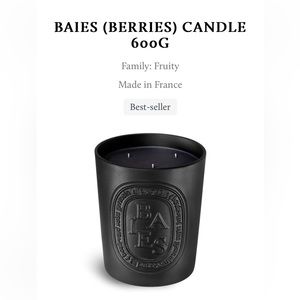 Baises Diptyque candle 600g